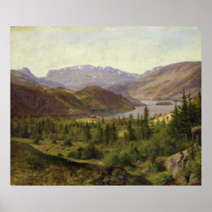 Hjelle in Valders, Fliesen-Fjord, 1835 Poster