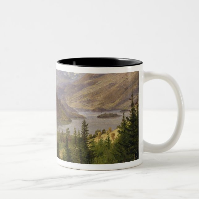 Hjelle in Valders, Fliesen-Fjord, 1835 Zweifarbige Tasse (Rechts)