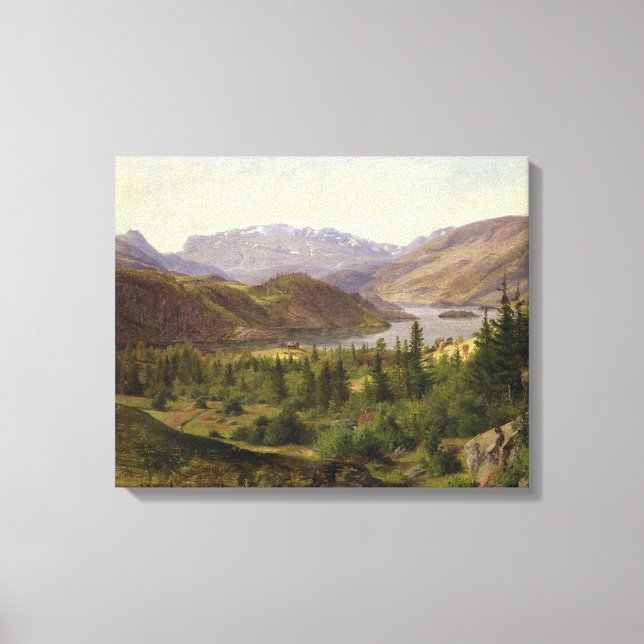 Hjelle in Valders, Tile Fjord, 1835 Leinwanddruck (Vorderseite)