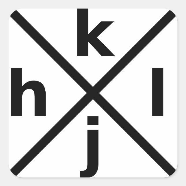 hjkl für Hardcore Vi/Vim Hackers - Square Sticker (Vorderseite)