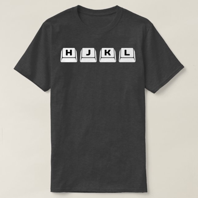 HJKL Navigation Keyboard Keys Design for Vim Hacke T-Shirt (Design vorne)