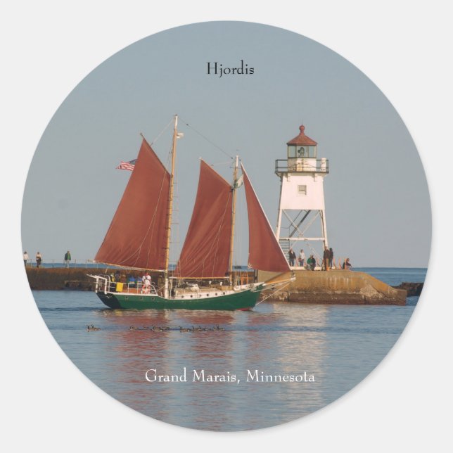 Hjordis & Grand Marais Light Aufkleber (Vorderseite)
