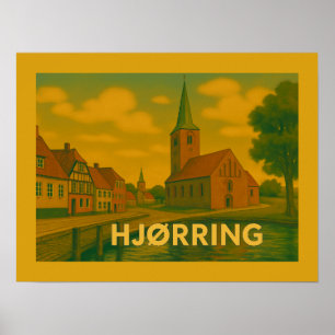 Hjørring Dänemark Kirche Poster