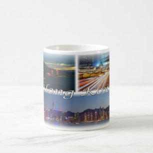 HK Hong Kong bei Nacht - Kaffeetasse