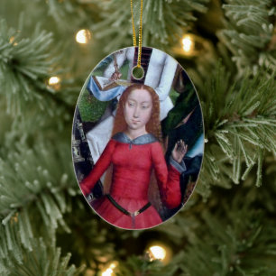 Hl. Agnes von Rom (Detail; M 070) Keramik Ornament