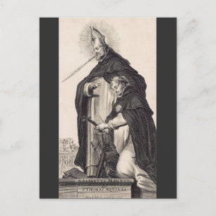 Hl. Albert der Große und Thomas von Aquin Fine Art Postkarte