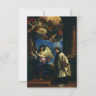 Hl. Aloisius Gonzaga Schutzpatron der Schüler und  Dankeskarte
