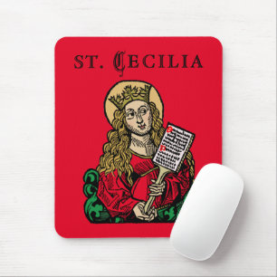 Hl. Cäcilia mit Hymnenbrett (Nürnberg) Mousepad