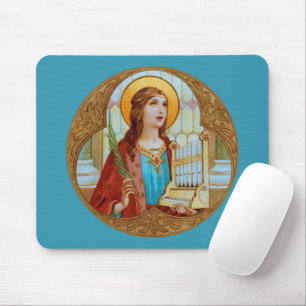 Hl. Cäcilia von Rom (BK 003) Horizontal Mousepad