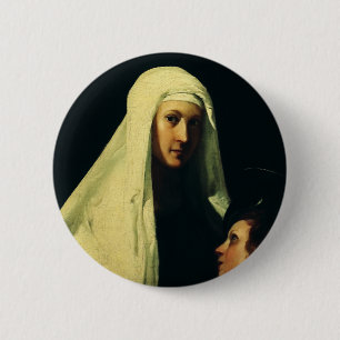 Hl. Franziska von Rom Schutzengel Fine Art Button
