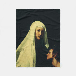 Hl. Franziska von Rom Schutzengel Fine Art Fleecedecke