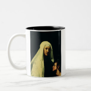 Hl. Franziska von Rom Schutzengel Fine Art Zweifarbige Tasse