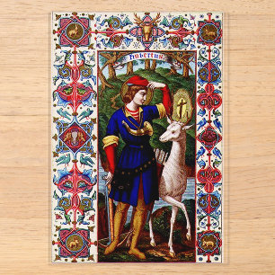 Hl. Hubert von Liege am Hof Acryleinladungen