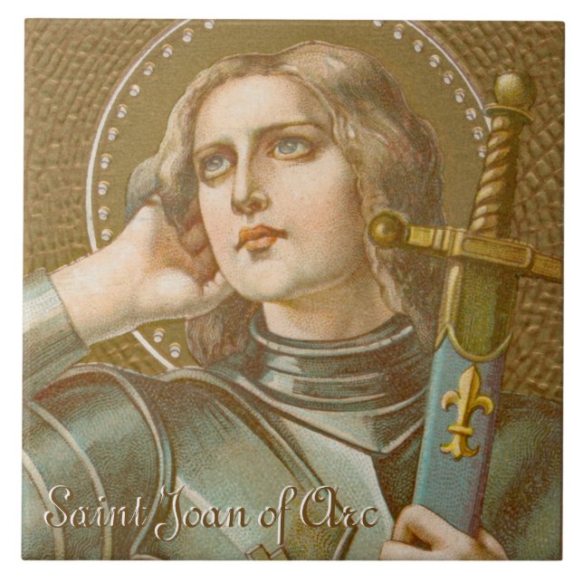 Hl. Johanna von Orléans (JM 28) Fliese (Vorderseite)