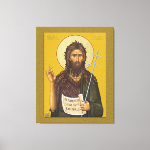 Hl. Johannes, Gebetsikone Leinwanddruck