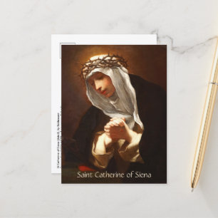 Hl. Katharina von Siena (Franceschini) Vertikal Postkarte