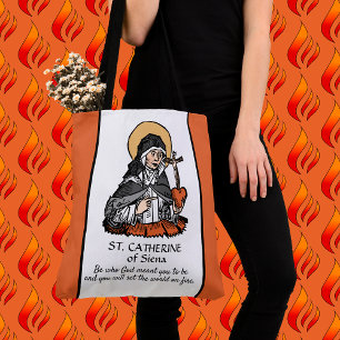 Hl. Katharina von Siena mit Kreuz auf dem Herzen Tasche