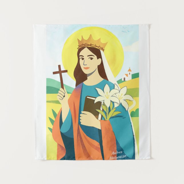 Hl. Katharina von Siena Wandteppich (Vorderseite)