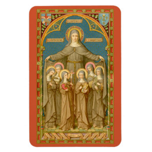 Hl. Klara von Assisi & Nonnen (SAU 027) Magnet