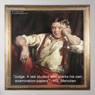 HL Mencken Grafik- & Zitat-Poster über Richter Poster