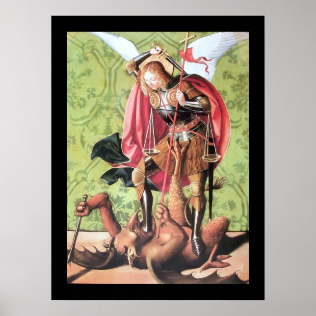 HL. MICHAEL, DRACHE UND GERECHTIGKEIT POSTER (Vorne)