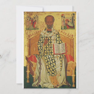 Hl. Nikolaus von Myra byzantinische orthodoxe Ikon Einladung