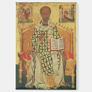 Hl. Nikolaus von Myra byzantinische orthodoxe Ikon Magnet