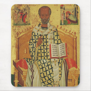 Hl. Nikolaus von Myra byzantinische orthodoxe Ikon Mousepad