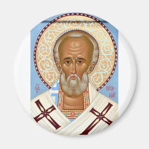 Hl. Nikolaus von Myra Premium Orthodoxe Kunst Magnet