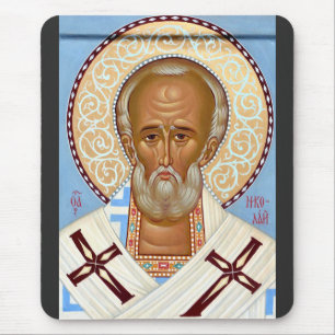 Hl. Nikolaus von Myra Premium-Orthodoxe Kunst Mousepad