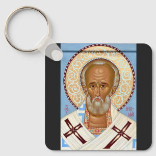 Hl. Nikolaus von Myra Premium Orthodoxe Kunst Schlüsselanhänger