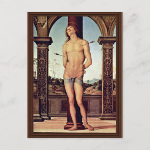 Hl. Sebastian von Perugino Pietro (Beste Qualität) Postkarte