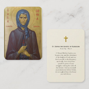 Hl. Sophia die Asketin von Kleisoura Orthodoxe Iko Platzkarte