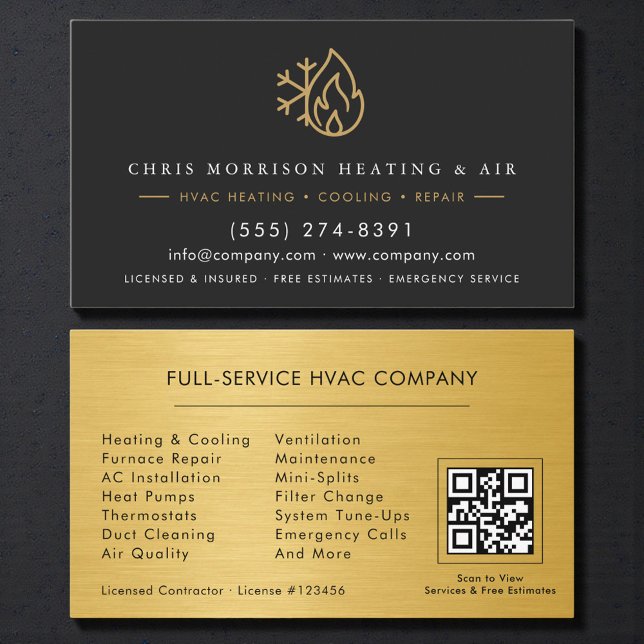 HLK-Service- und Installations-QR-Code Visitenkarte (Von Creator hochgeladen)
