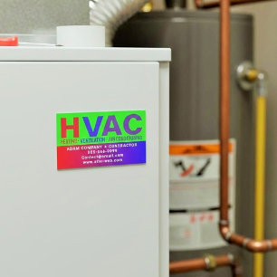 HLK-Unternehmen (Heizung, Lüftung, Klimaanlage) Magnetische Visitenkarte