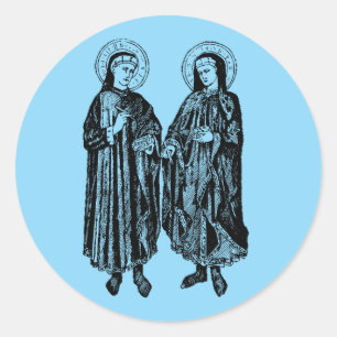 Hll. Kosmas und Damian Schutzpatrone des Gesundhei Runder Aufkleber