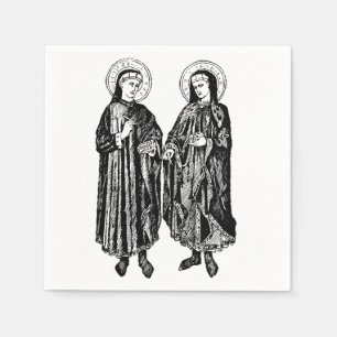 Hll. Kosmas und Damian Schutzpatrone des Gesundhei Serviette