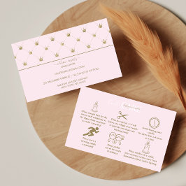 HLuxury Feminine Crown Pink Candle Care Visitenkarte