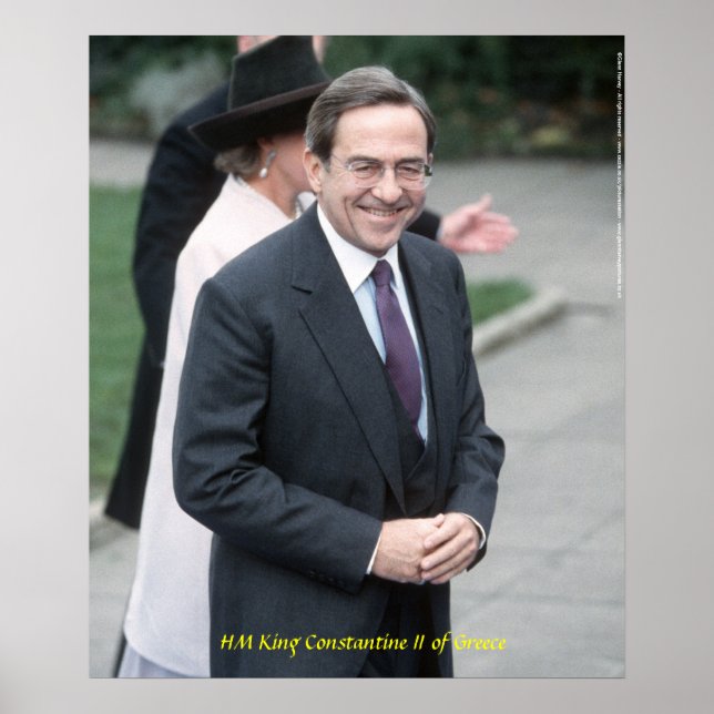 HM König Konstantine II. von Griechenland Poster (Vorne)