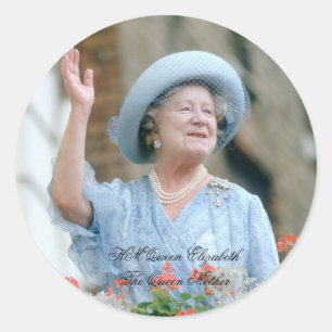 HM Königin Elisabeth, Die Königin Mutter 1985 Runder Aufkleber