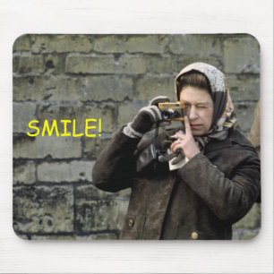 HM Königin Elizabeth Camera Lächeln! Mousepad