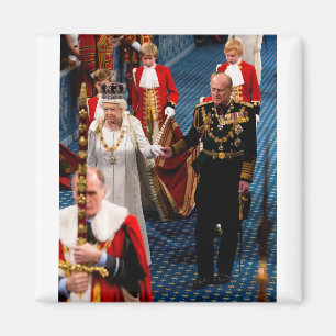 HM Königin Elizabeth II. und Herzog von Edinburgh  Magnet