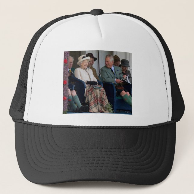 HM Königin Elizabeth II. und Prinz HRH Charles 201 Truckerkappe (Vorderseite)