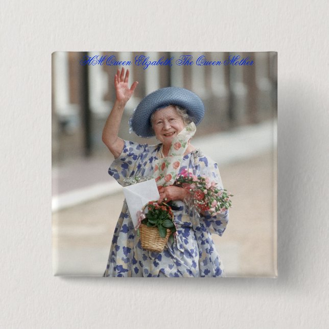 HM Königin Elizabeth The Queen-Mother 1988 Button (Vorderseite)