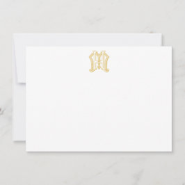 HM Monogramm- oder MH Monogramm-Notecards Mitteilungskarte