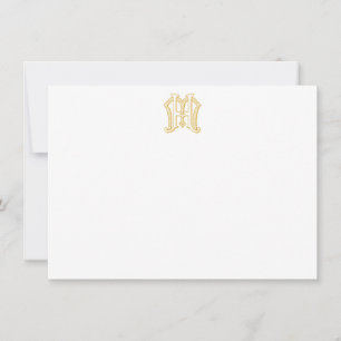 HM-Monogramm oder MH-Monogramm Notizkarten Mitteilungskarte