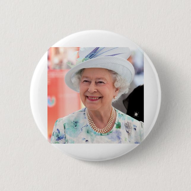 HM Queen Elizabeth II Abu Dhabi Berufliches Foto Button (Vorderseite)