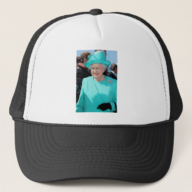 HM Queen Elizabeth II dans Turquoise Casquette Pro (Devant)