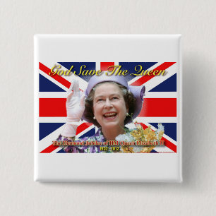 HM Queen Elizabeth II Diamond Jubilee Button