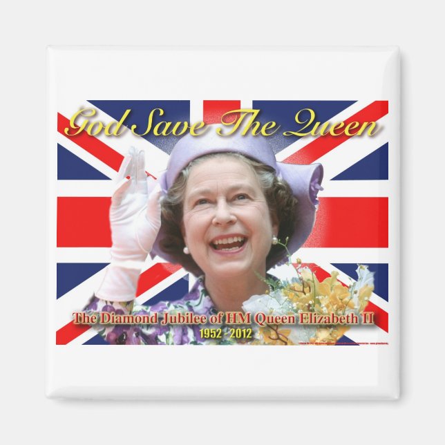 HM Queen Elizabeth II Diamond Jubilee Magnet (Vorne)